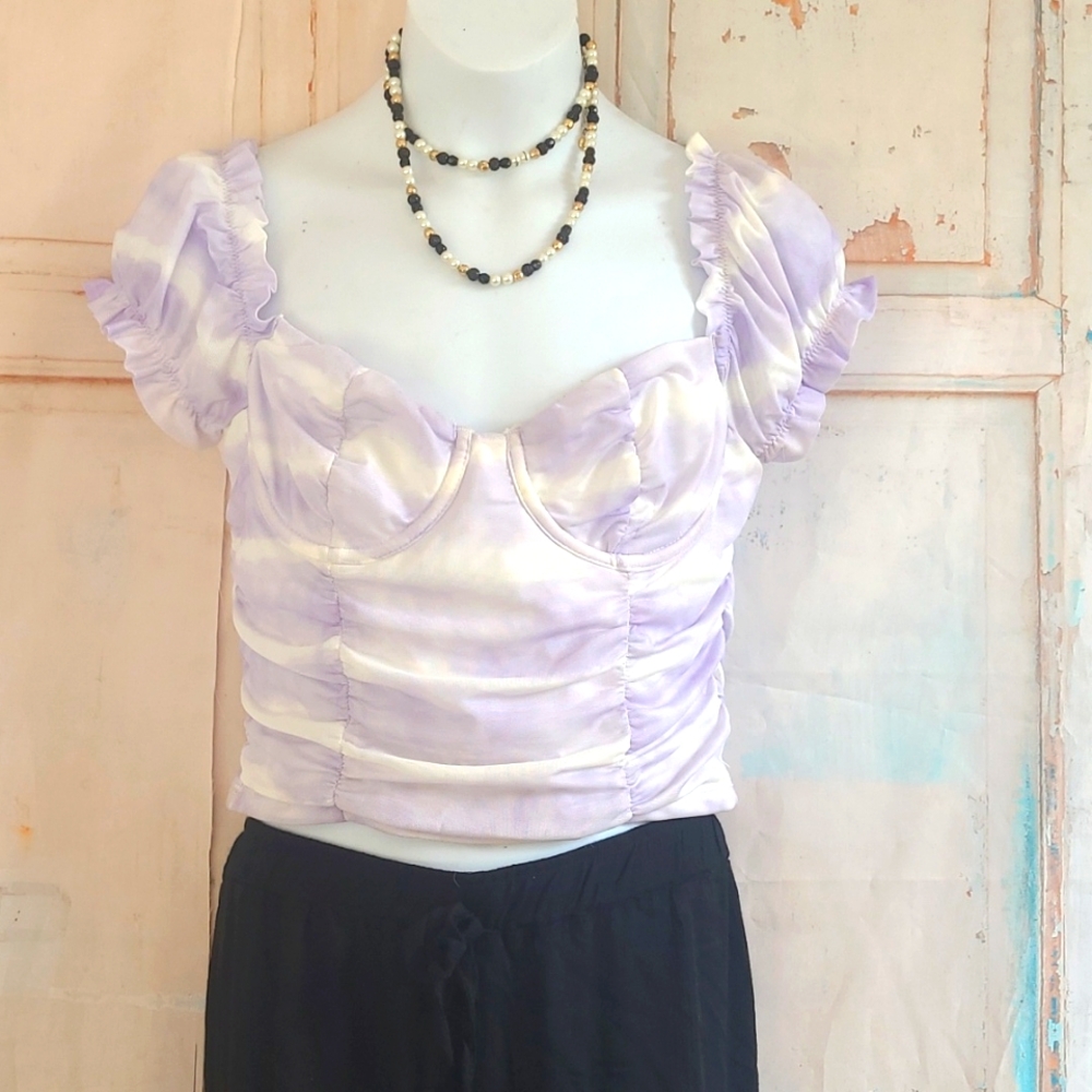 TicToc purple crop top size medium